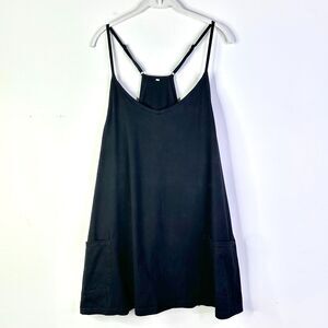 Unbranded Romper Women L Black Shorts Mini Racerback  Boho Cute Goth NWOT